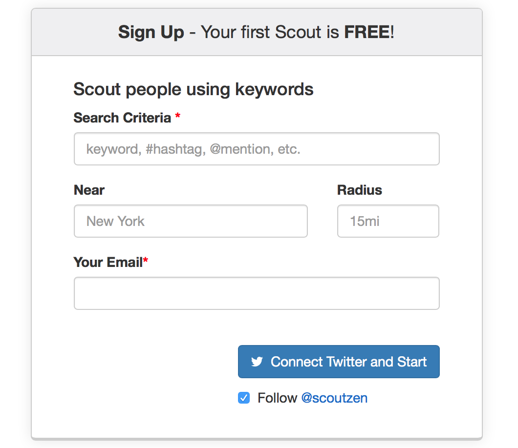 Scout for people with Advanced Search