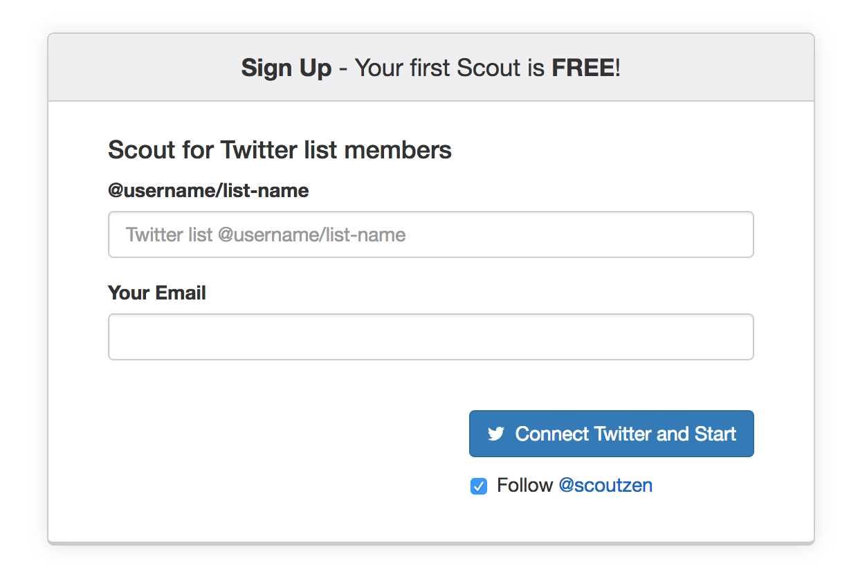 Scout for Twitter list members